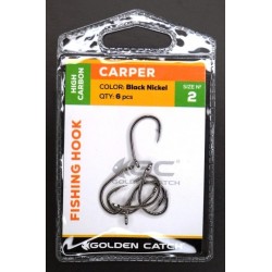 Рибальські гачки, GC Carper, 6шт/уп, колір BN, розмір №2